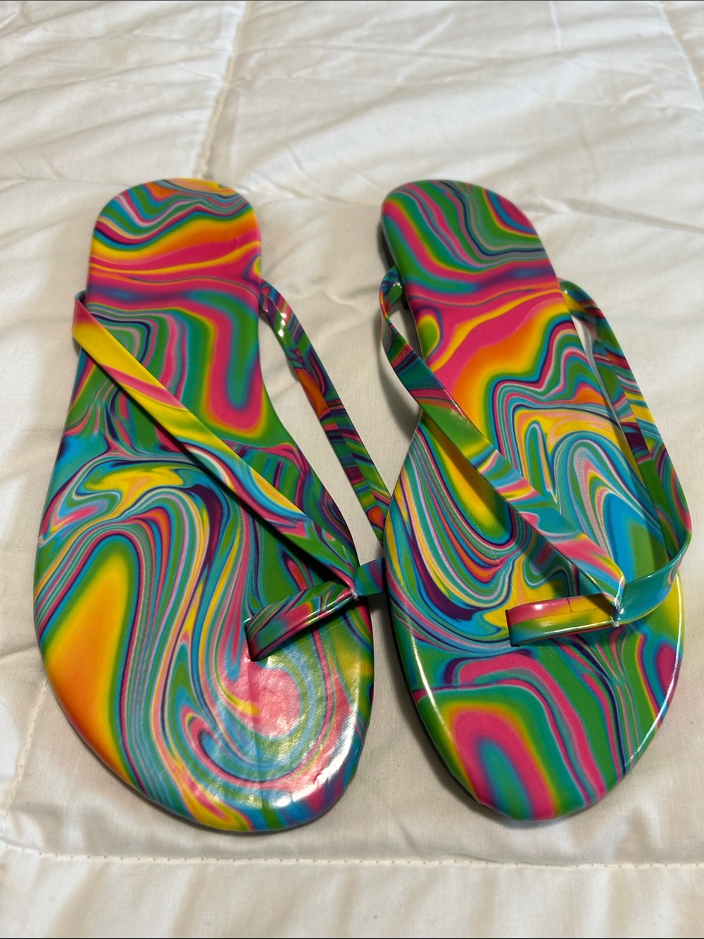 Women’s Multicolor Swirl Flip Flop Sandals